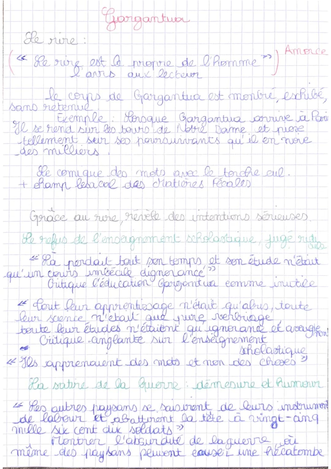 Citation Gargantua, dissertation 
