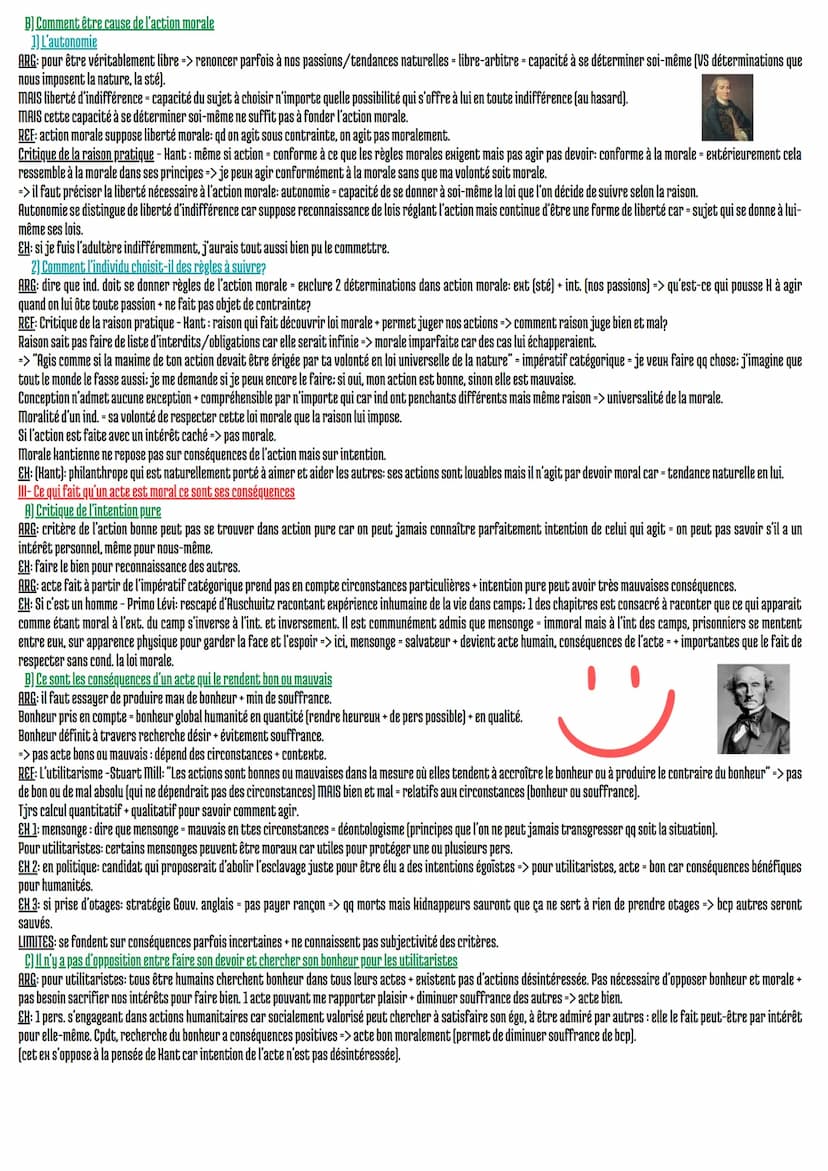 Le devoir - La morale - La liberté
Notions et définitions:
Morale ensemble de valeurs et de règles, permettant de qualifier nos actions de b