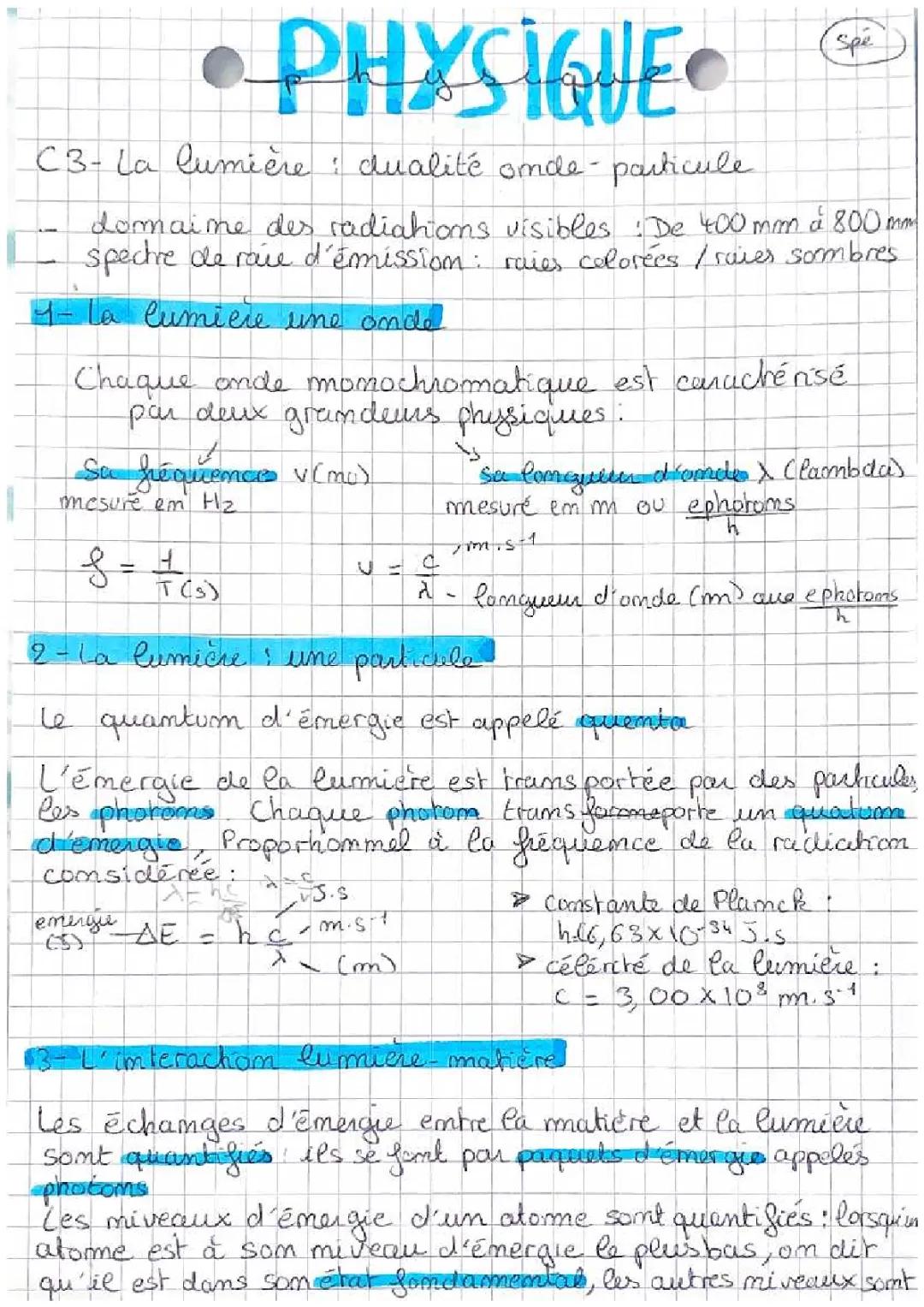 La lumière : dualité onde-particule