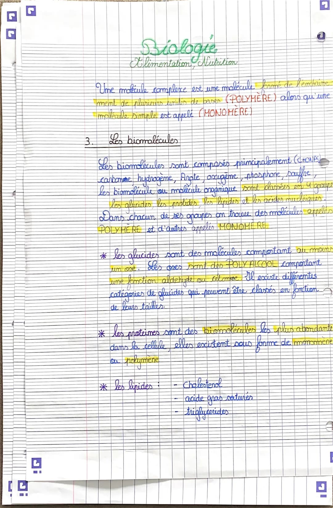 GG
G
Biologie
Alimentation Nutrition
1.
Aliments et groupes d'aliments
Les aliments sont constitués de mutriments mécessaire au
bom fonction