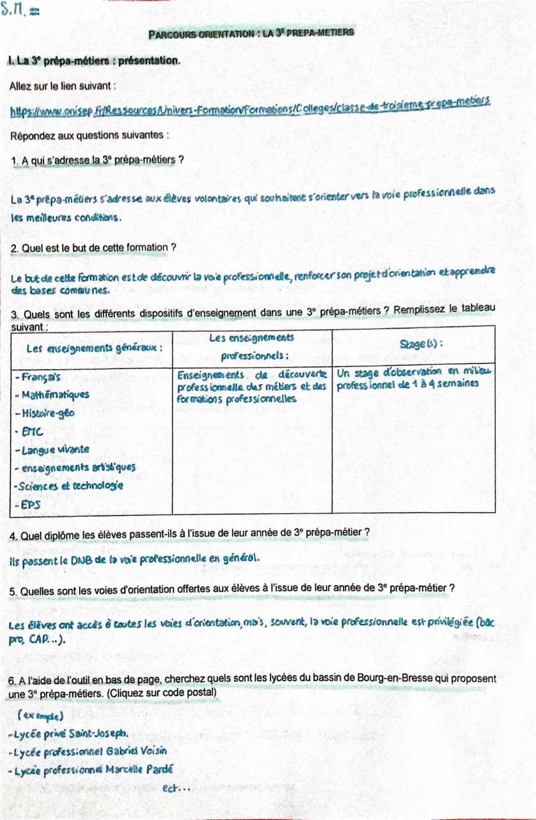 3ème Prépa-Métiers: Collège, Métiers et Avis pour 2024