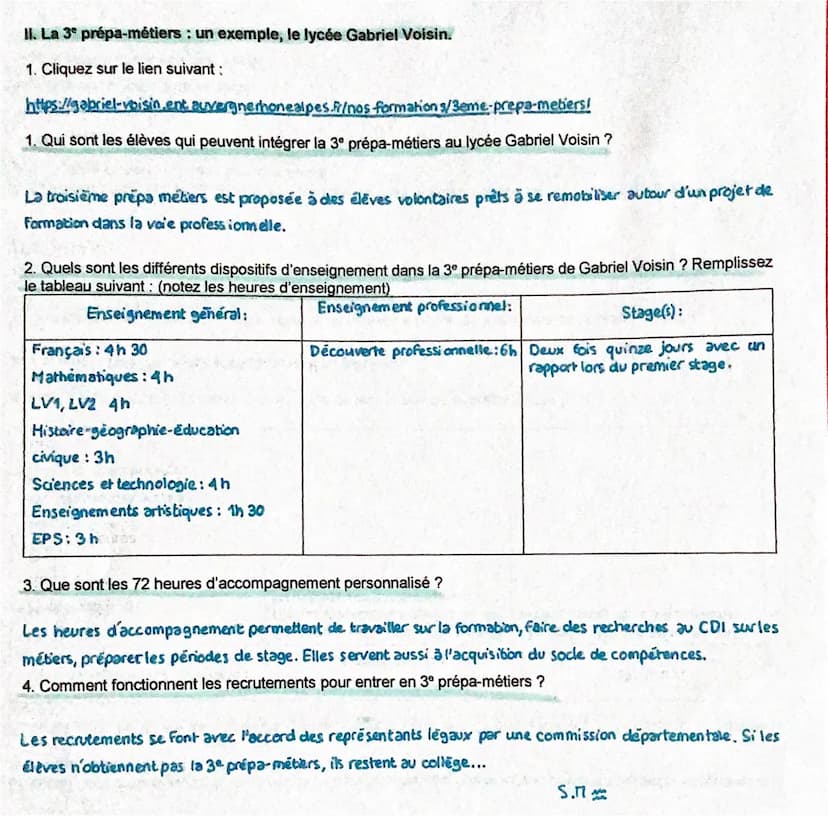 S.M.
1. La 3 prépa-métiers : présentation.
Allez sur le lien suivant :
https://www.onisep.fi/Ressources/Univers-Formation/Formations/College