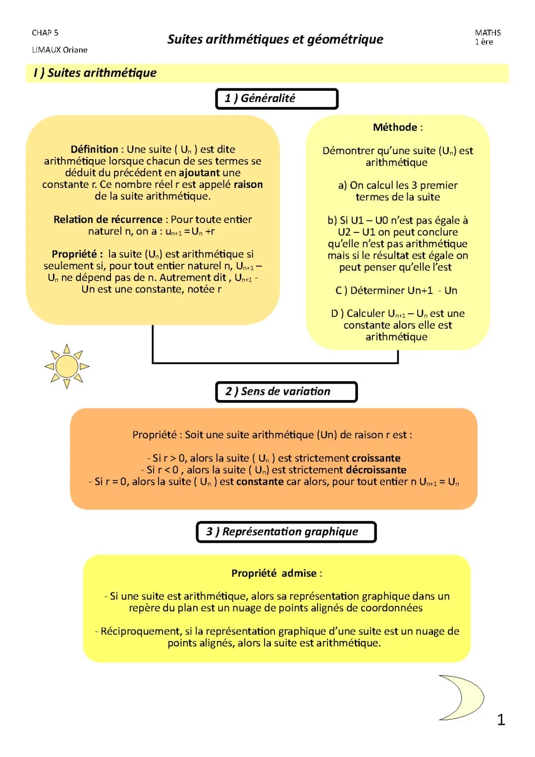 suites arithmétiques et géométriques