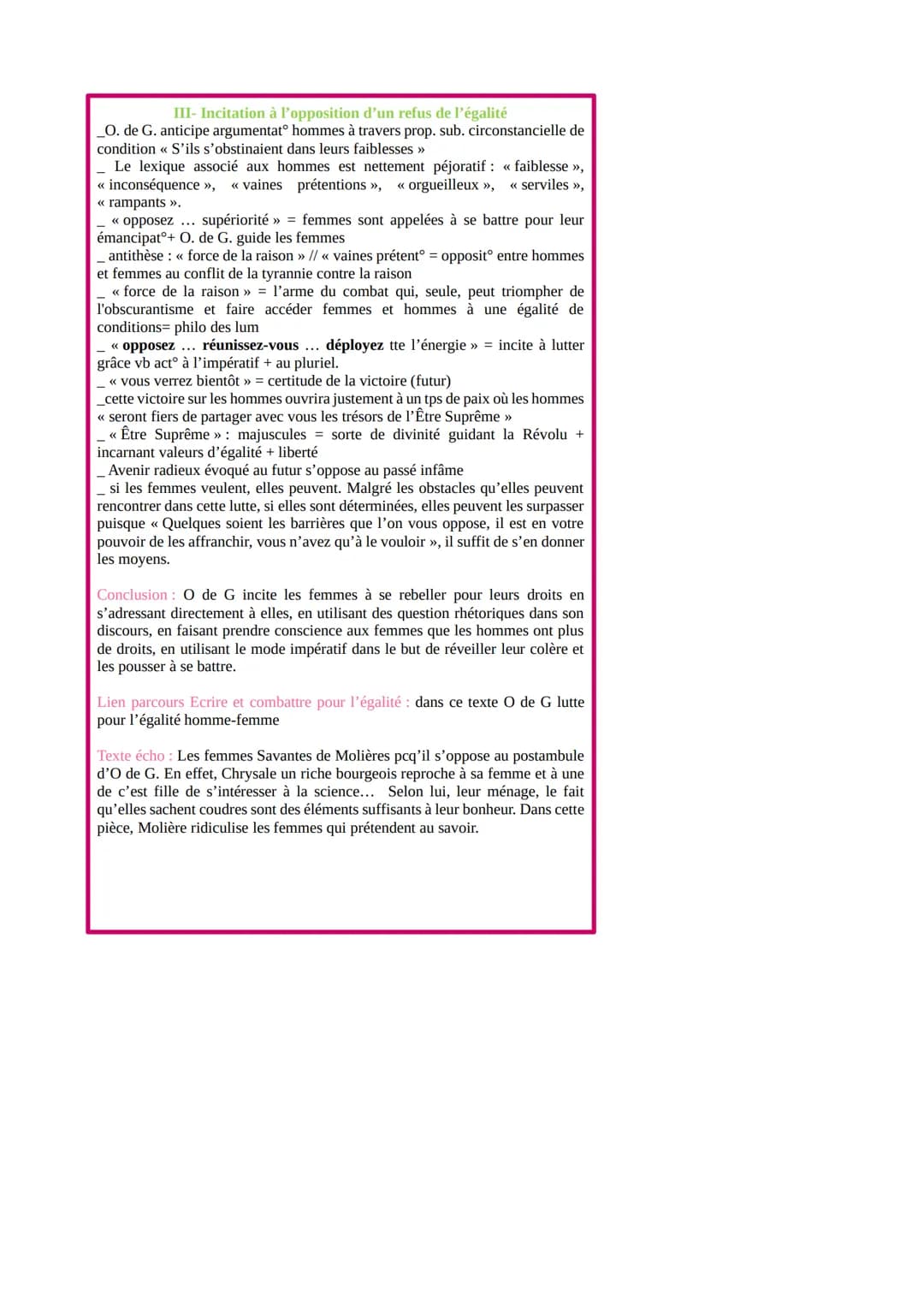 Postambule - Olympe de Gouges - 2
Contexte : Votée en 1789, la Déclaration des droits de l'homme et du
citoyen inclut la femme dans l'affirm