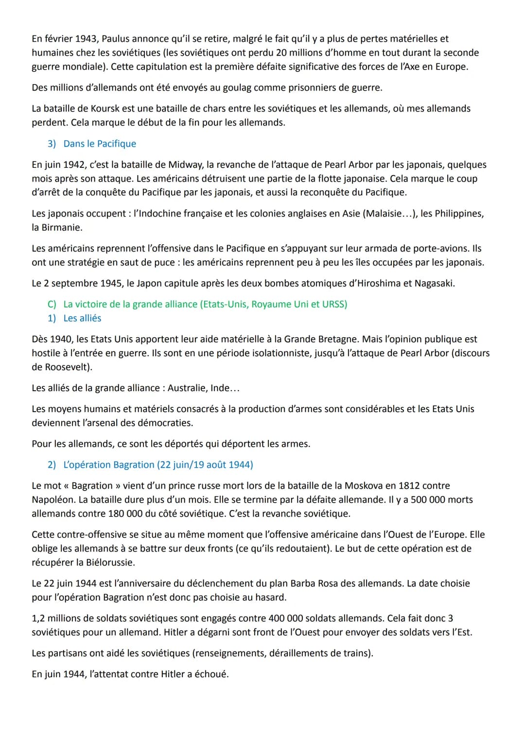 LA SECONDE GUERRE MONDIALE
1.
Un conflit mondial: chronologie du conflit, protagonistes, phases de guerre, théâtres
d'opération, radicalisat