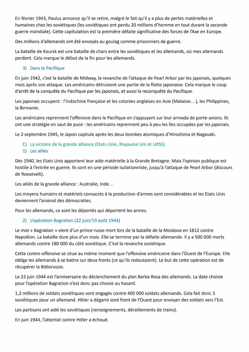 LA SECONDE GUERRE MONDIALE
1.
Un conflit mondial: chronologie du conflit, protagonistes, phases de guerre, théâtres
d'opération, radicalisat