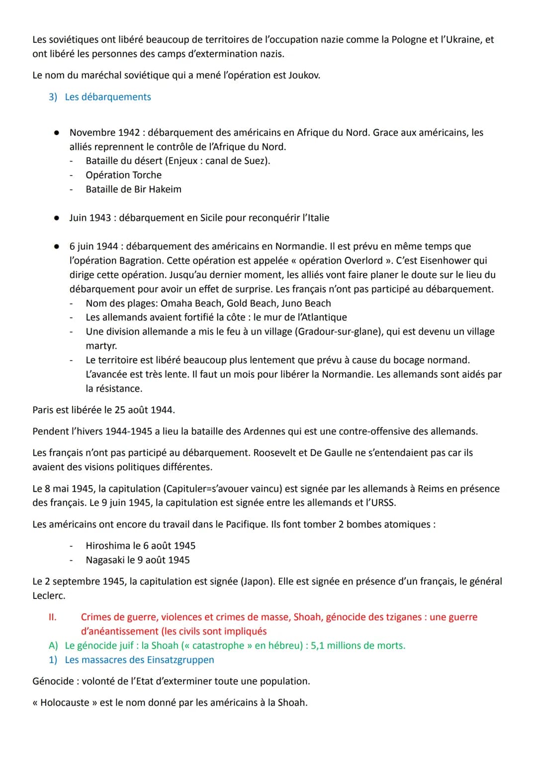 LA SECONDE GUERRE MONDIALE
1.
Un conflit mondial: chronologie du conflit, protagonistes, phases de guerre, théâtres
d'opération, radicalisat