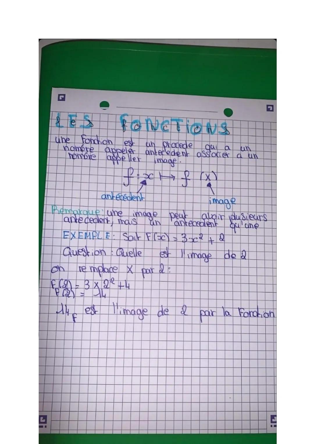 PA
L
PONCTIONS
une fonction
cin
un procede qui a
homore appeler antecedent associer a un
homore appeller image.
fix
s
antecedent
Remarque un