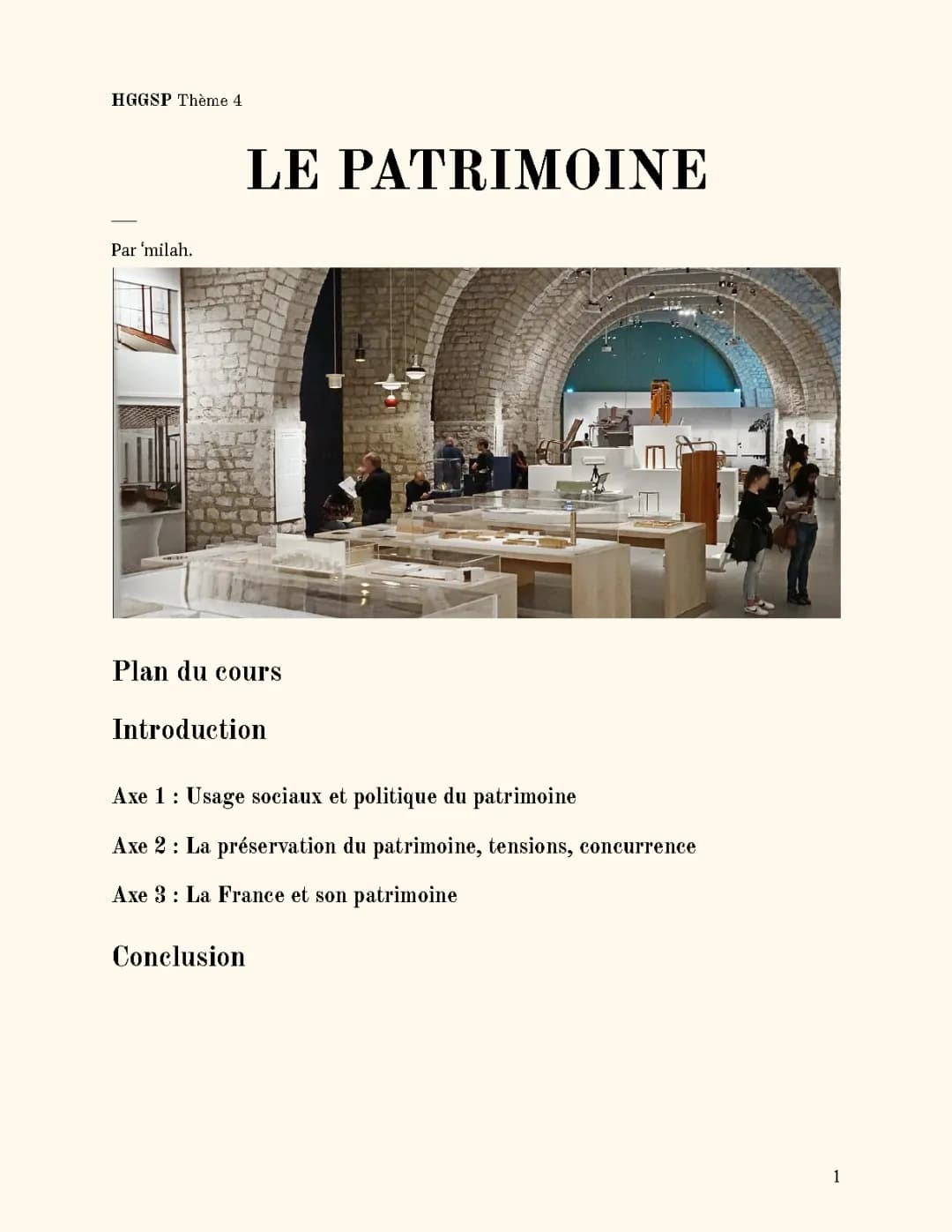 Thème 4 : Le Patrimoine