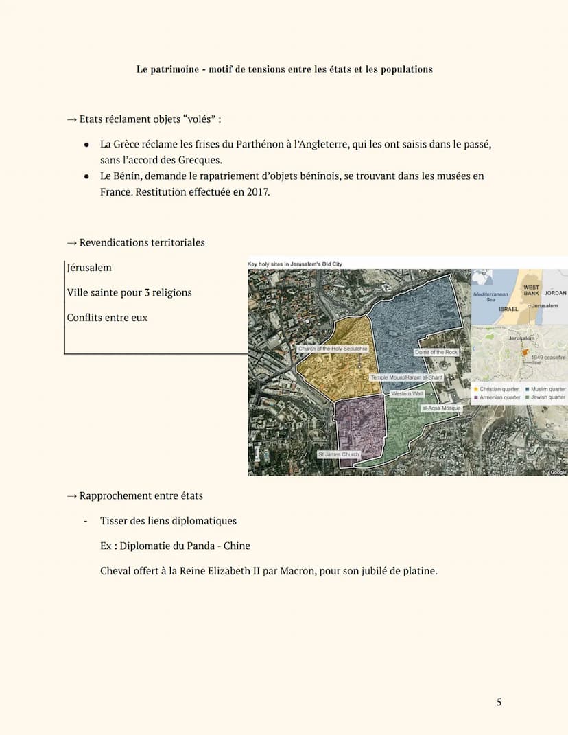 HGGSP Thème 4
Par 'milah.
LE PATRIMOINE
Plan du cours
Introduction
Axe 1: Usage sociaux et politique du patrimoine
Axe 2: La préservation du