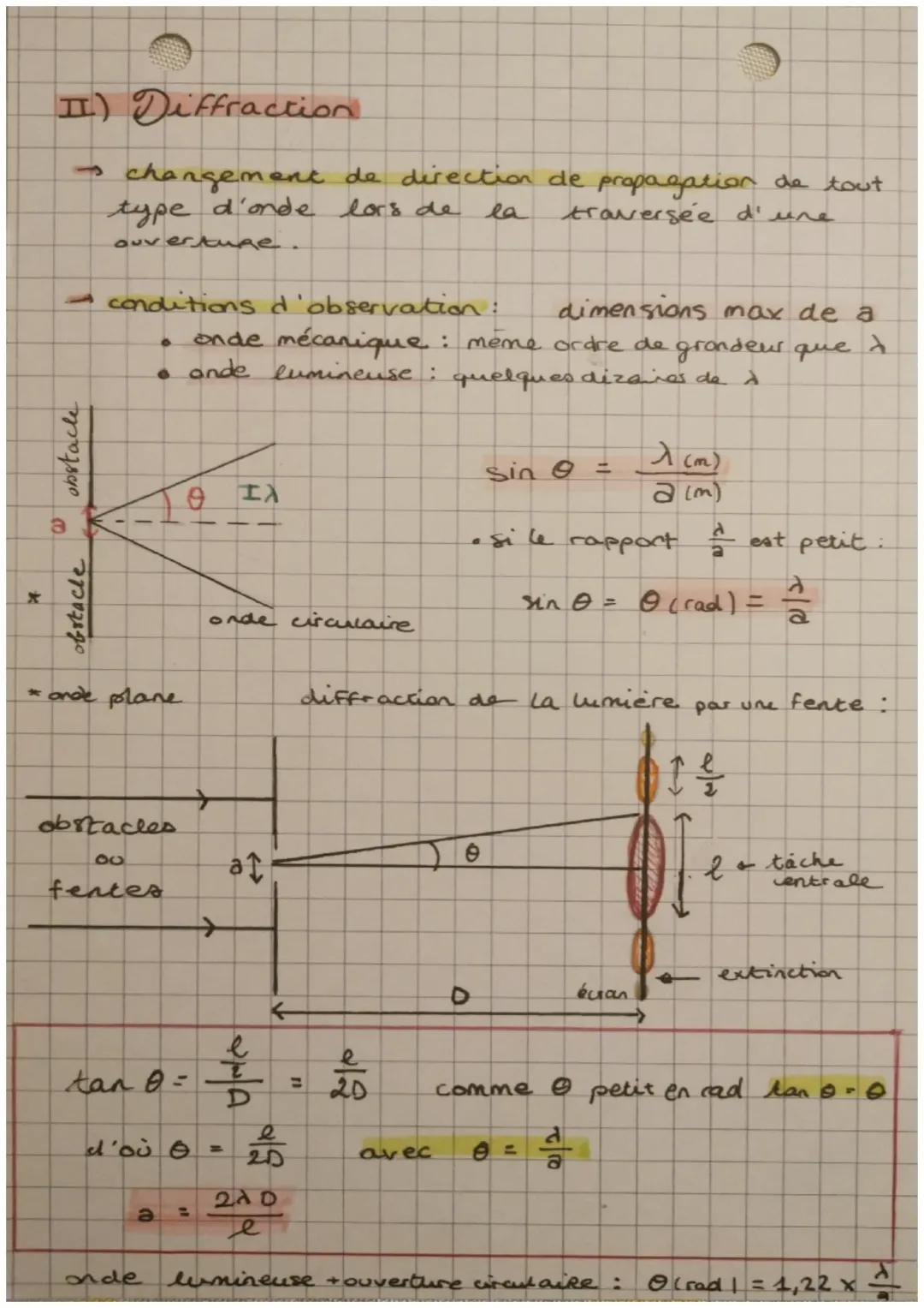 # 13

PHYSIQUE

→CARACTERISER DES PHÉNOMÈNES ONDULATOIRES

I) Niveau d'intensité sonore et atténuation
acoustique.

• intensité sonore I :

