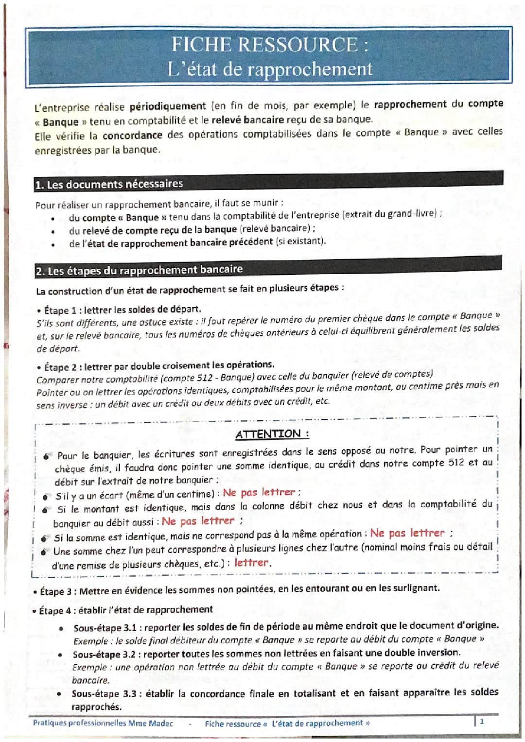 Fiche ressource état de rapprochement 