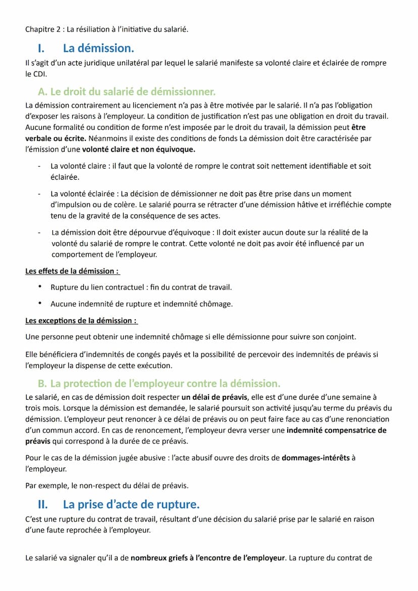 Titre 3 : La rupture du contrat de travail.
Chapitre 1 : La suspension du contrat de travail.
I.
La notion de suspension de contrat de trava