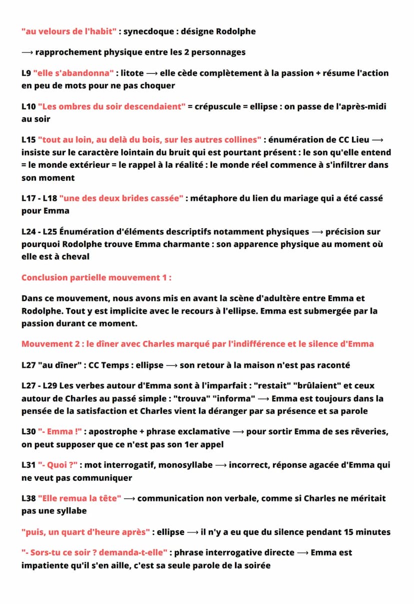 FICHE DE RÉVISION - MADAME BOVARY -
PARTIE 2, CHAPITRE 9 - GUSTAVE FLAUBERT,
1857
Introduction :
Madame Bovary est un roman crée par l'écriv