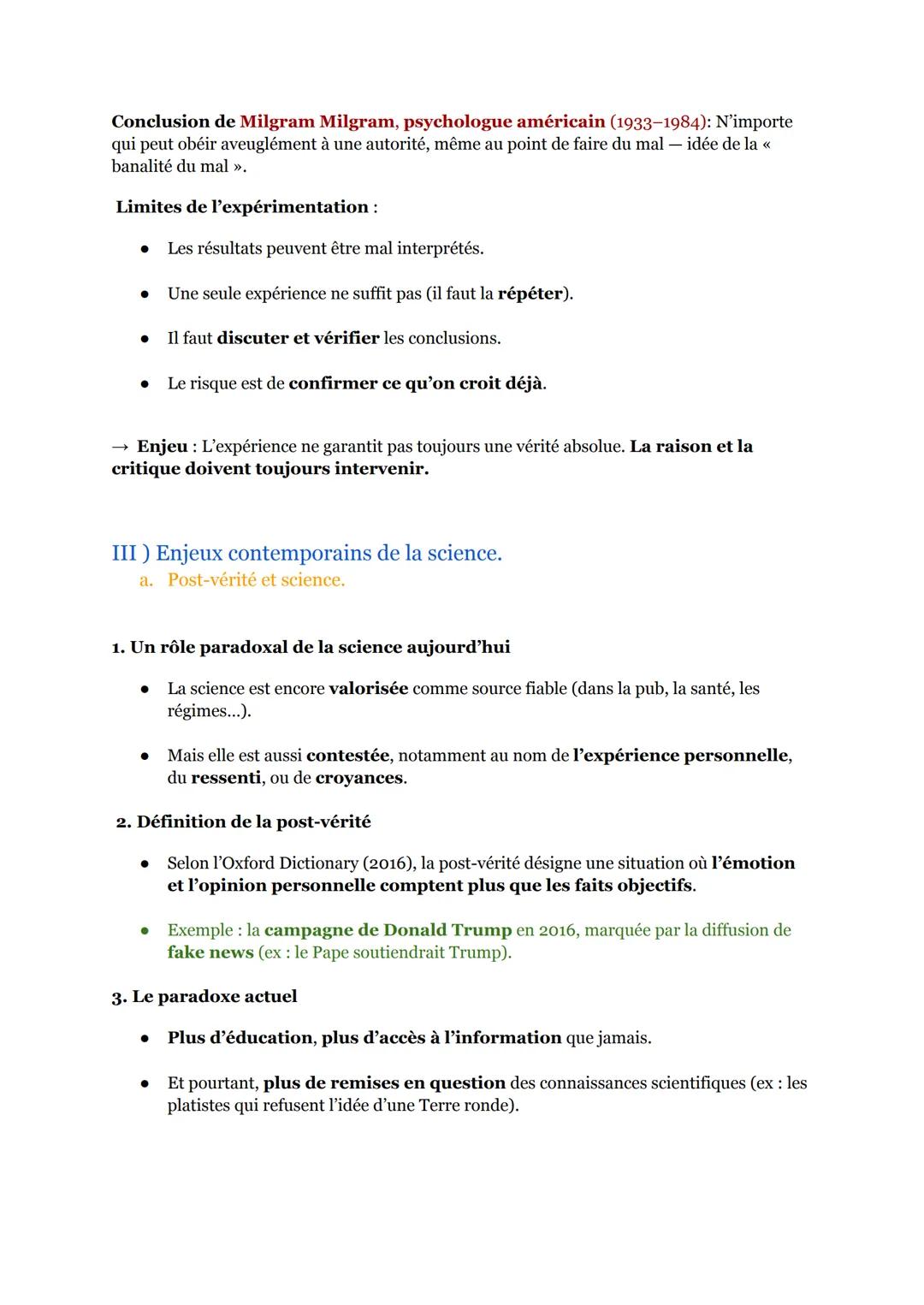 (12/17)
La science:
(Séquence 4 Partie 3)
Introduction:
➤ La science est un ensemble de connaissances fondées sur des faits et des lois
obje