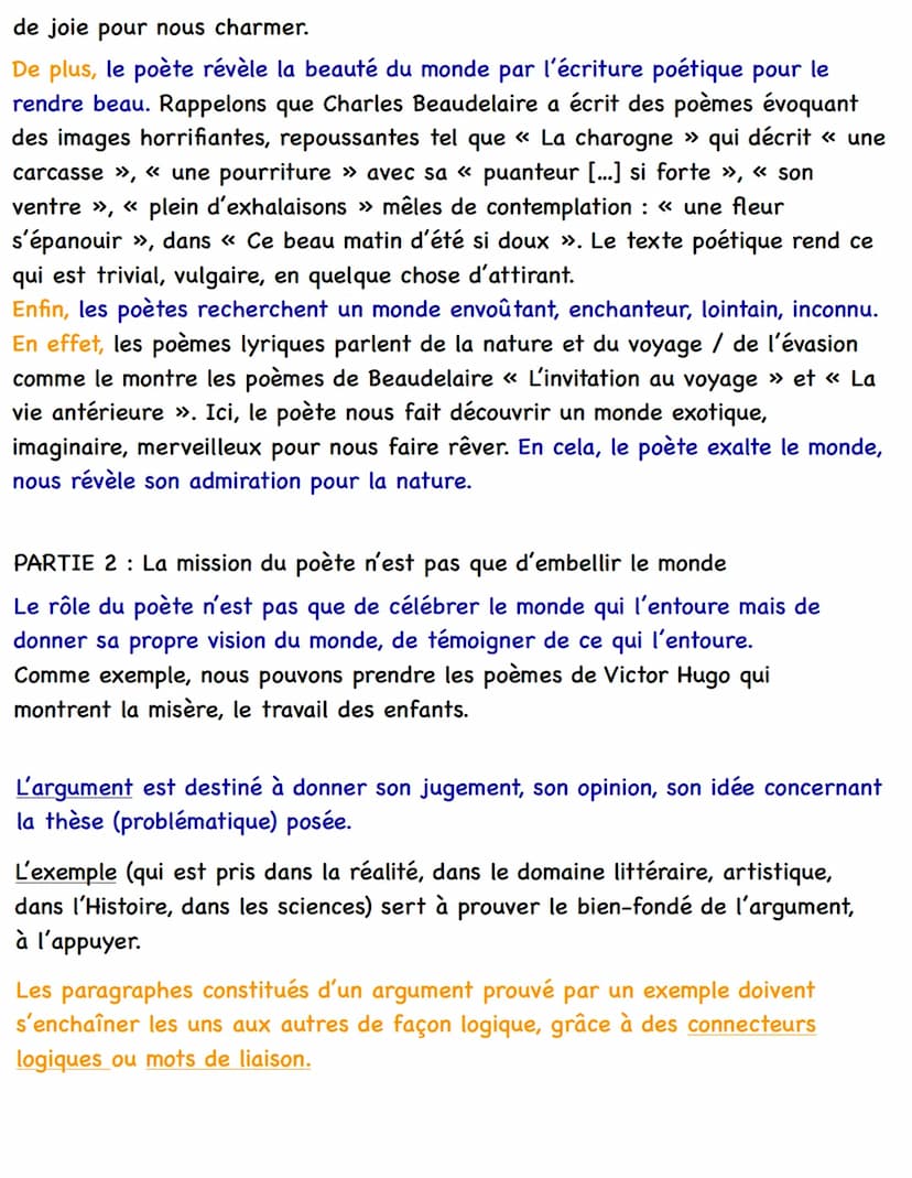 Français
Sujet de réflexion
=
Le rôle du poète est t'il de célébrer le monde qui l'entoure ?
problématique à traiter.
question/
[Vous dévelo