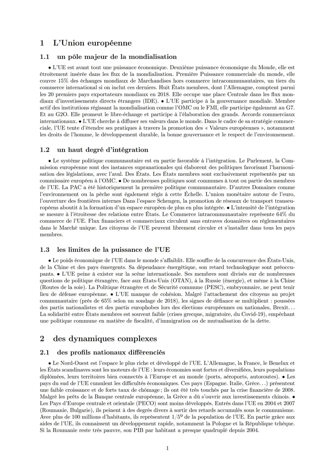 LYCEE GENERAL ET TECHNOLOGIQUE LA BRUYERE
L'Union européenne dans la mondialisation :
des dynamiques complexes
28 avril 2022
AFFICHARD-PIERR