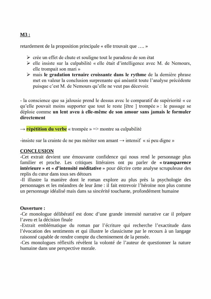 SEQUENCE 3: Individu, morale et société
La Princesse de Clèves
Extrait 3 : l'examen de conscience
INTRODUCTION
Présentation de l'œuvre Sous 