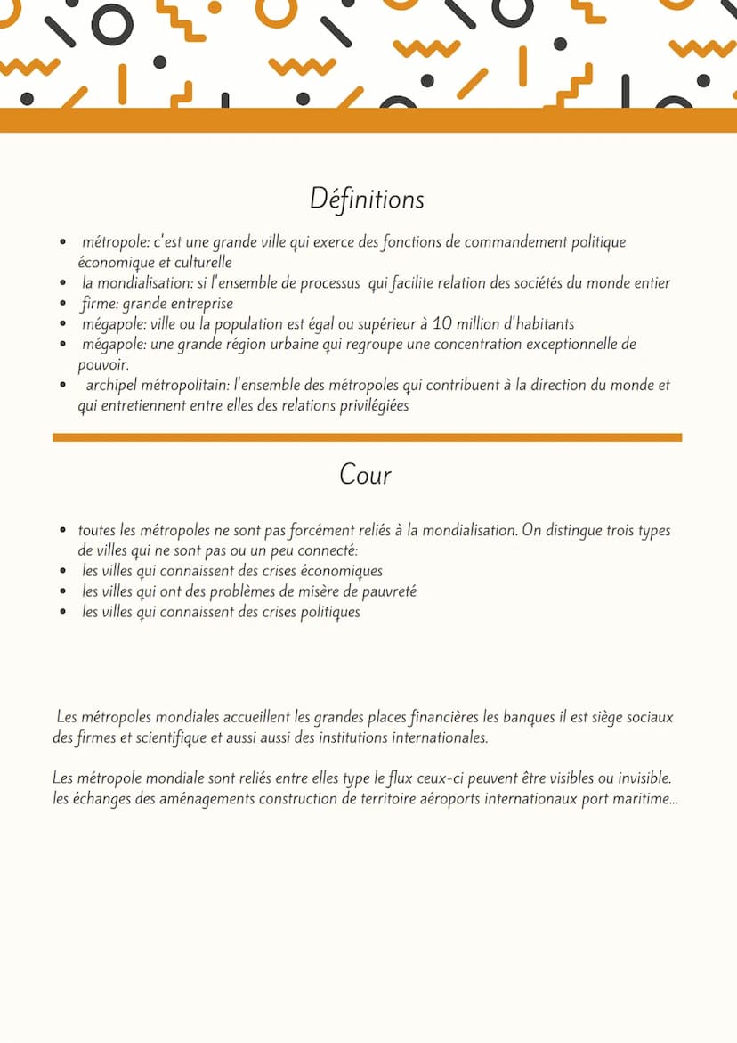 les villes dans la mondialisation
●
●
●
●
●
problématique
pourquoi les villes sont-elles inégalement intégrés à la mondialisation
●
les diff