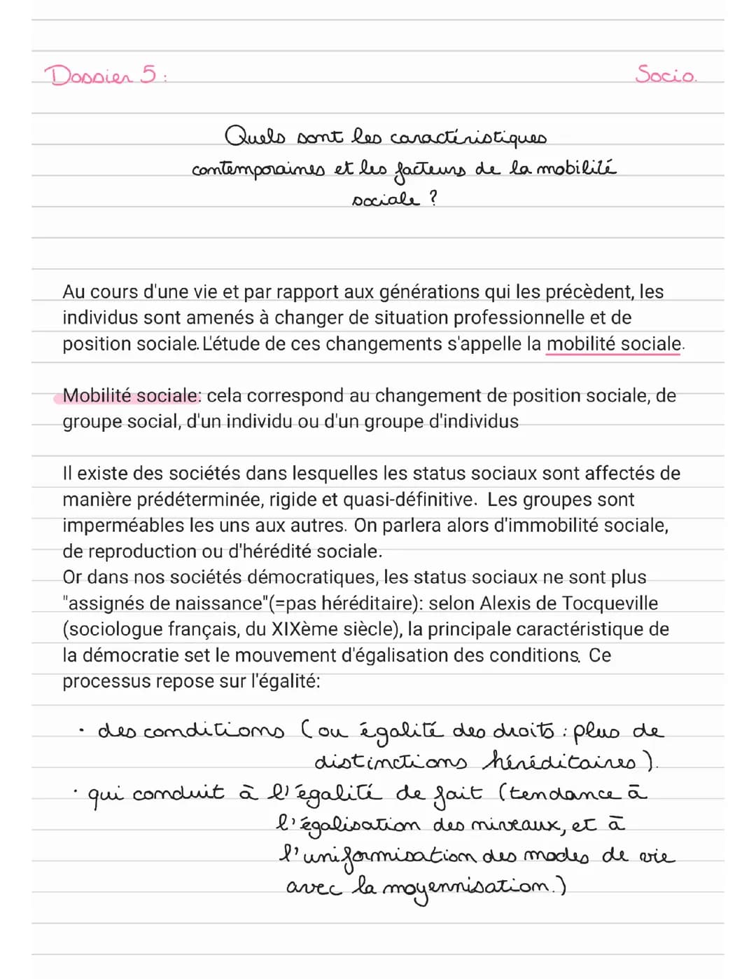 La mobilité sociale