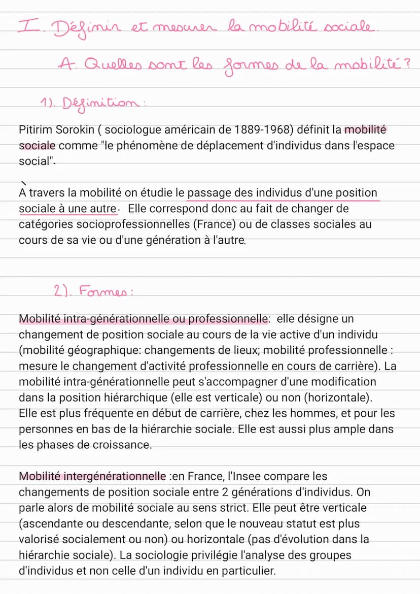 Dossier 5:
Quels sont les caractéristiques.
contemporaines et les facteurs de la mobilité
sociale?
Socio
Au cours d'une vie et par rapport a