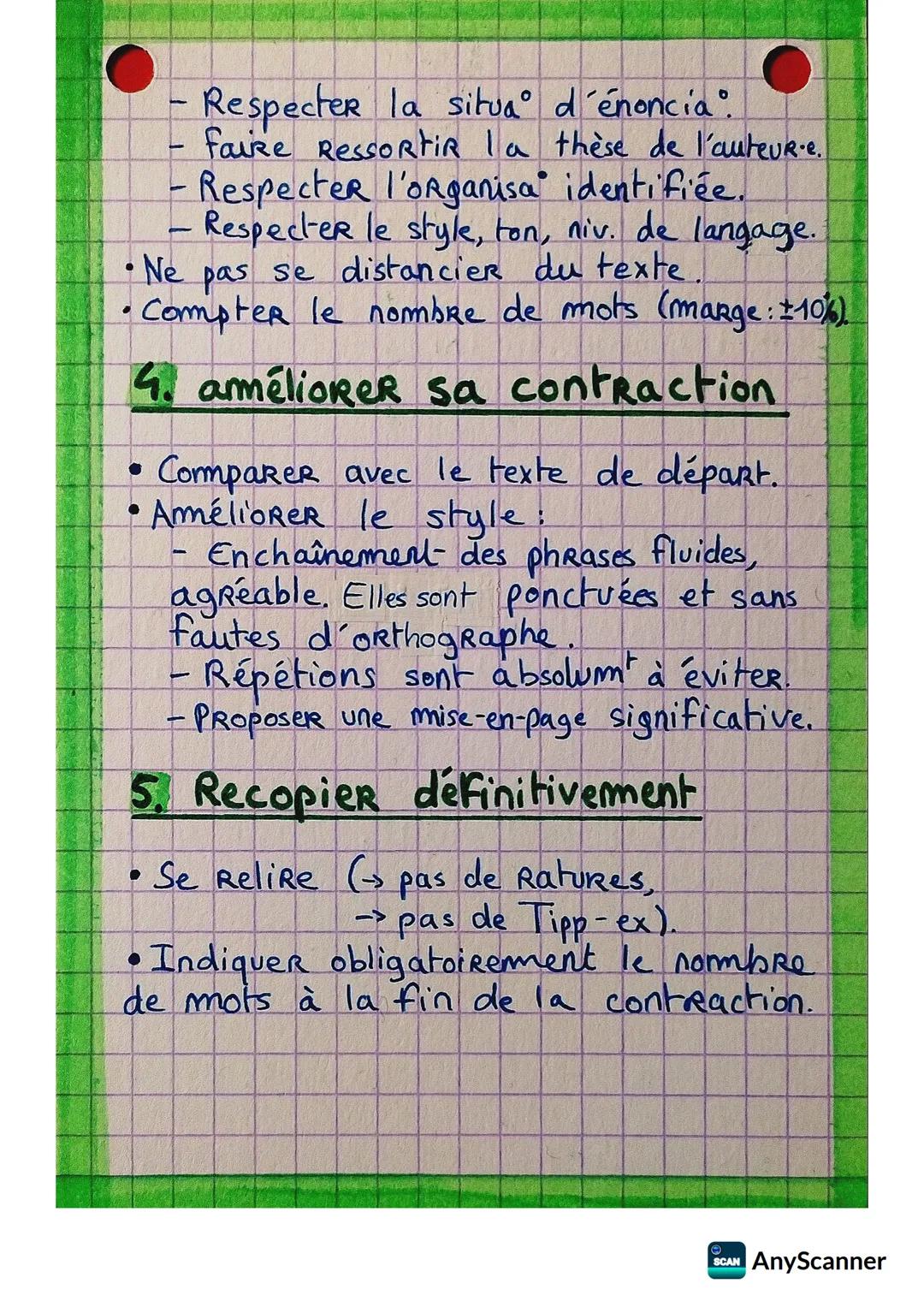# méthode de la contraction:

1. comprende le texte de départ

*   Lire plusieurs fois le texte et le para-
texte
*   Identifier le genre, l