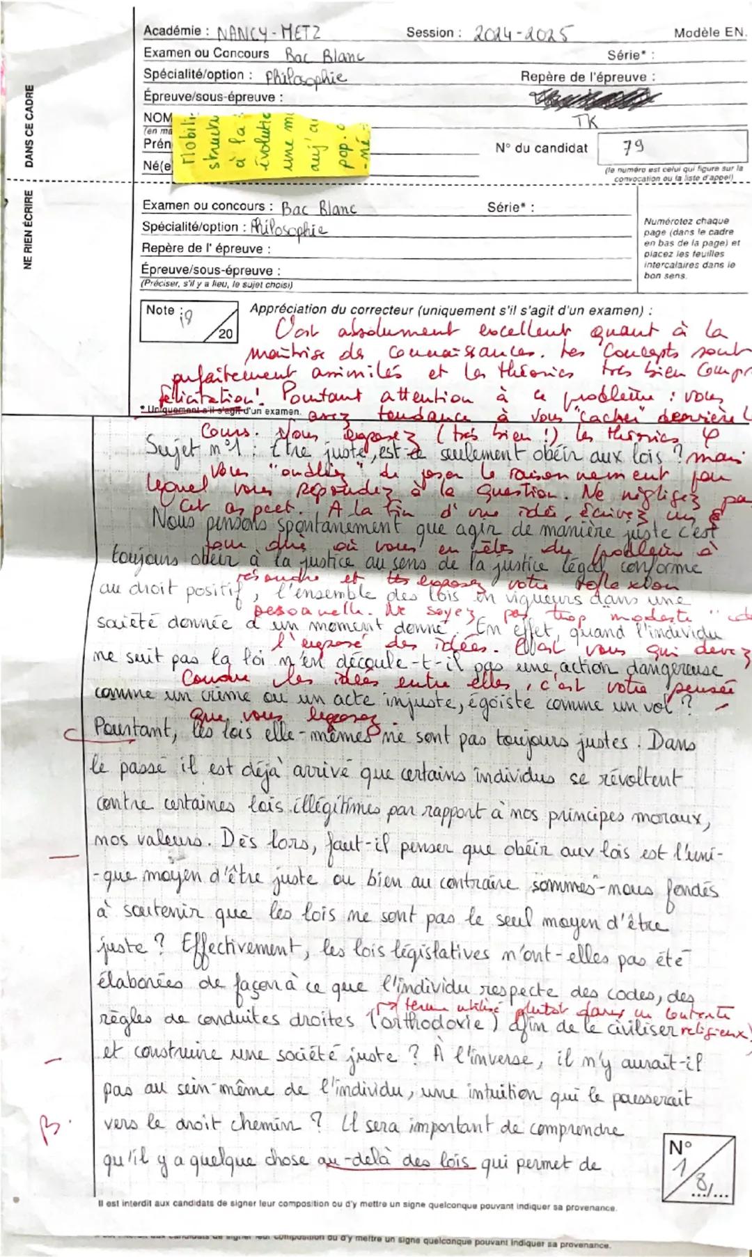 Académie: NANCY-METZ
Session: 2014-2025
Examen ou Concours: Bac Blanc
Modèle EN.
Série:
Spécialité/option: Philosophie
Repère de l'épreuve:
