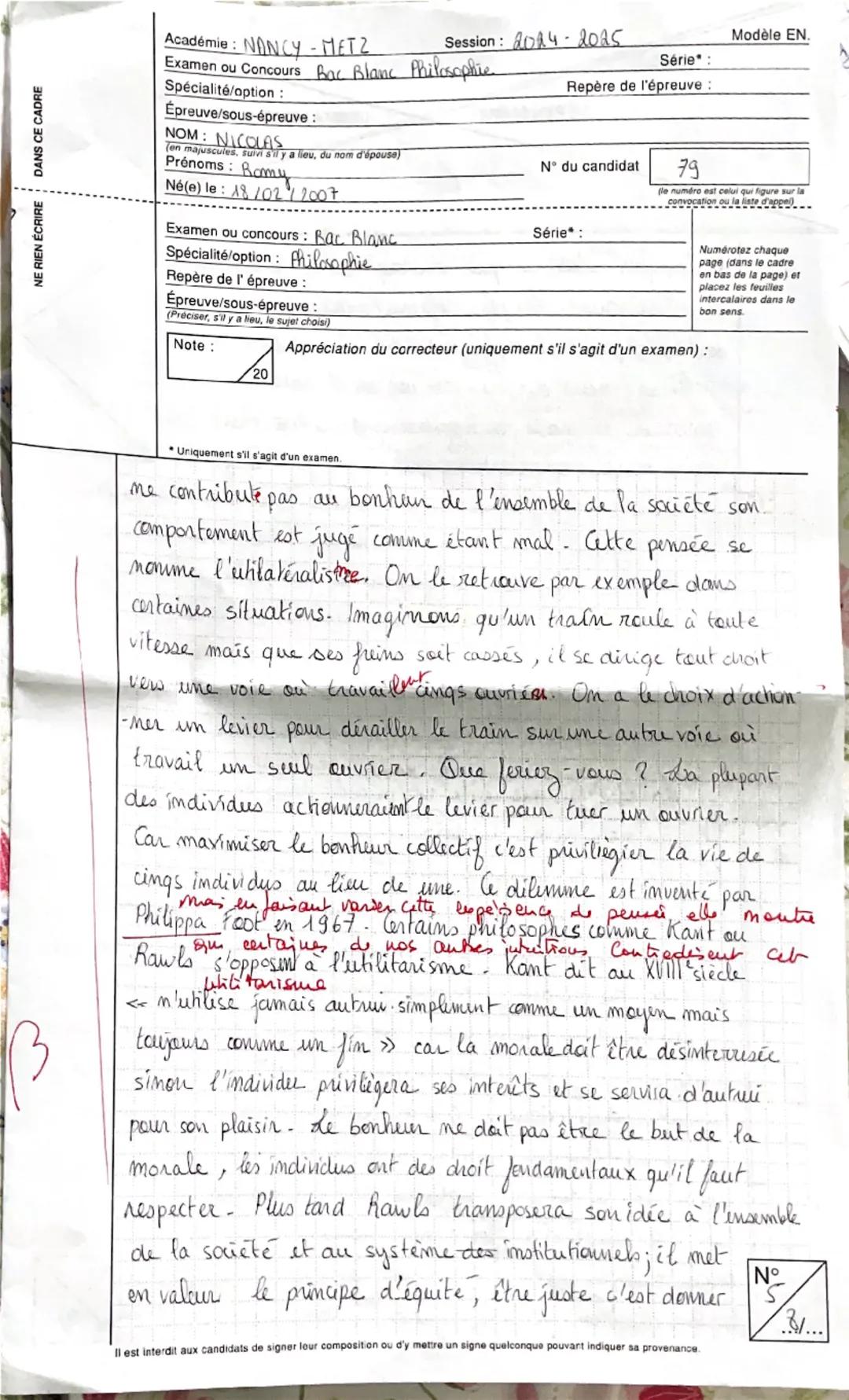 Académie: NANCY-METZ
Session: 2014-2025
Examen ou Concours: Bac Blanc
Modèle EN.
Série:
Spécialité/option: Philosophie
Repère de l'épreuve:
