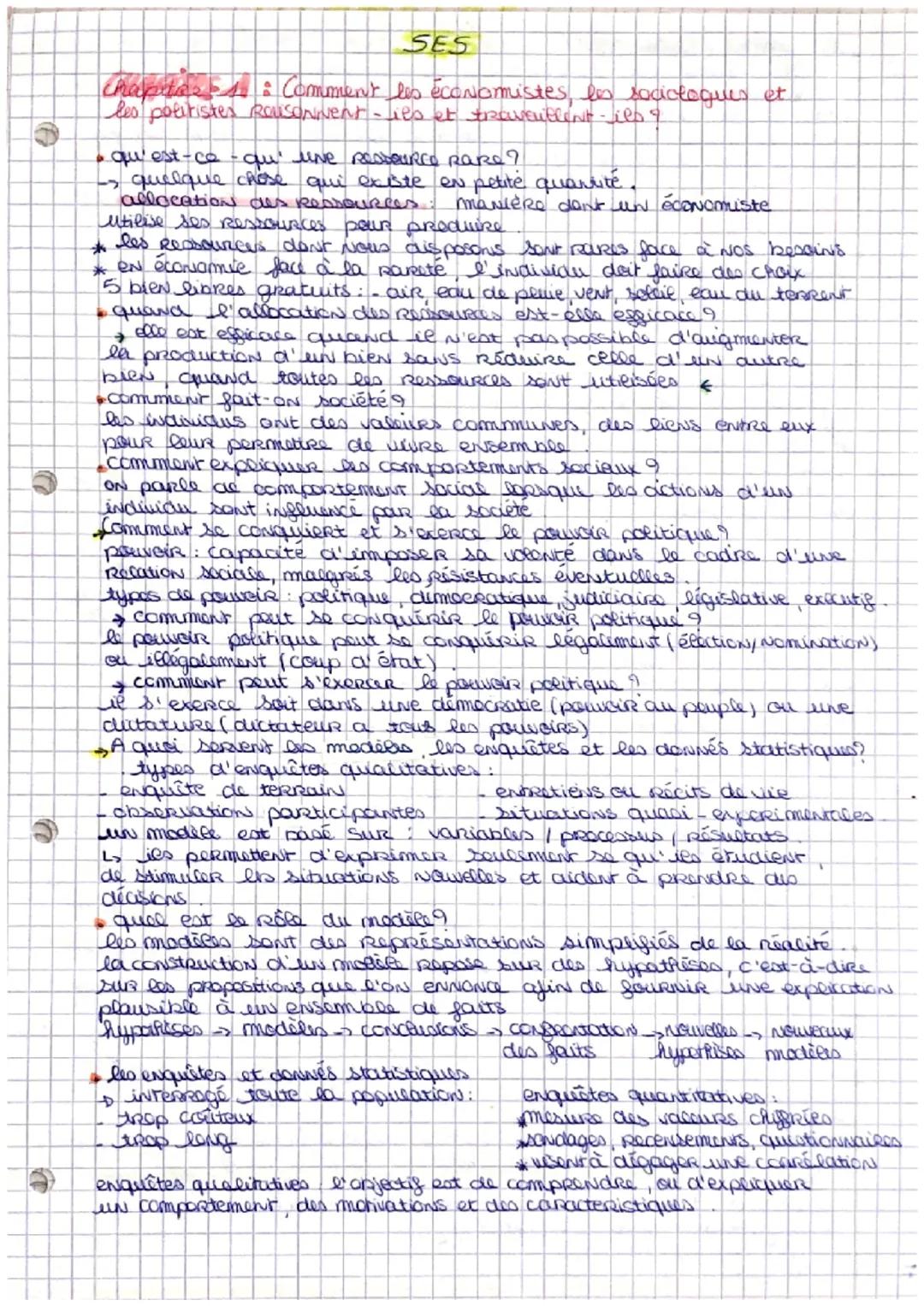 D
SES
Chapter 4: Comment les économistes, les sociclogues et
les politistes Rousonvent-ies et travaillent-ils &
• qu'est-ce qu' uNe Ressourc