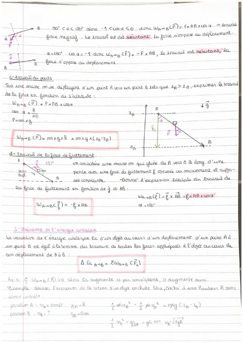 Chapitre 14: Aspects énergétiques de s
phenomènes mécaniques.
I-ENERGIE CINETIQUE ET TRAVAIL D'UNE FORCE
1- Energie cinétique
un sclide en m
