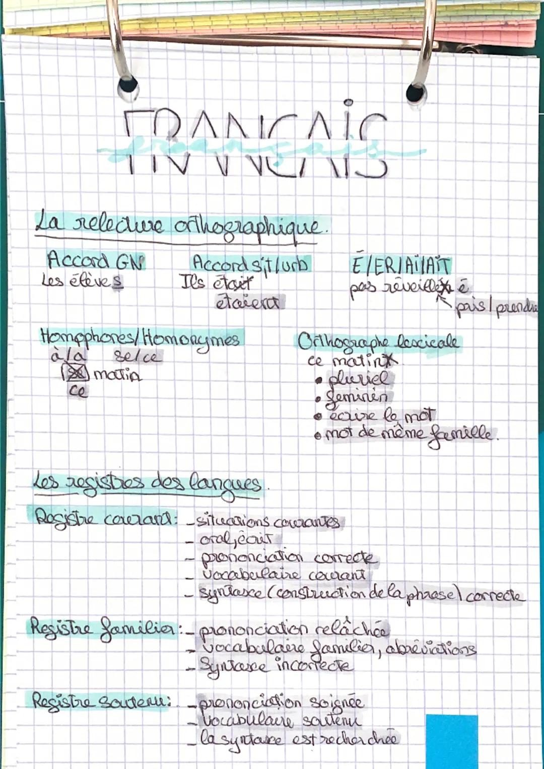 # голиcліс
# NEAIS

La relecture orthographique.

Accord GN
Les élèves

Accord sit/urb
Ils était
étaient

É/ERIAIJAIT
pas réveilles é
pais I