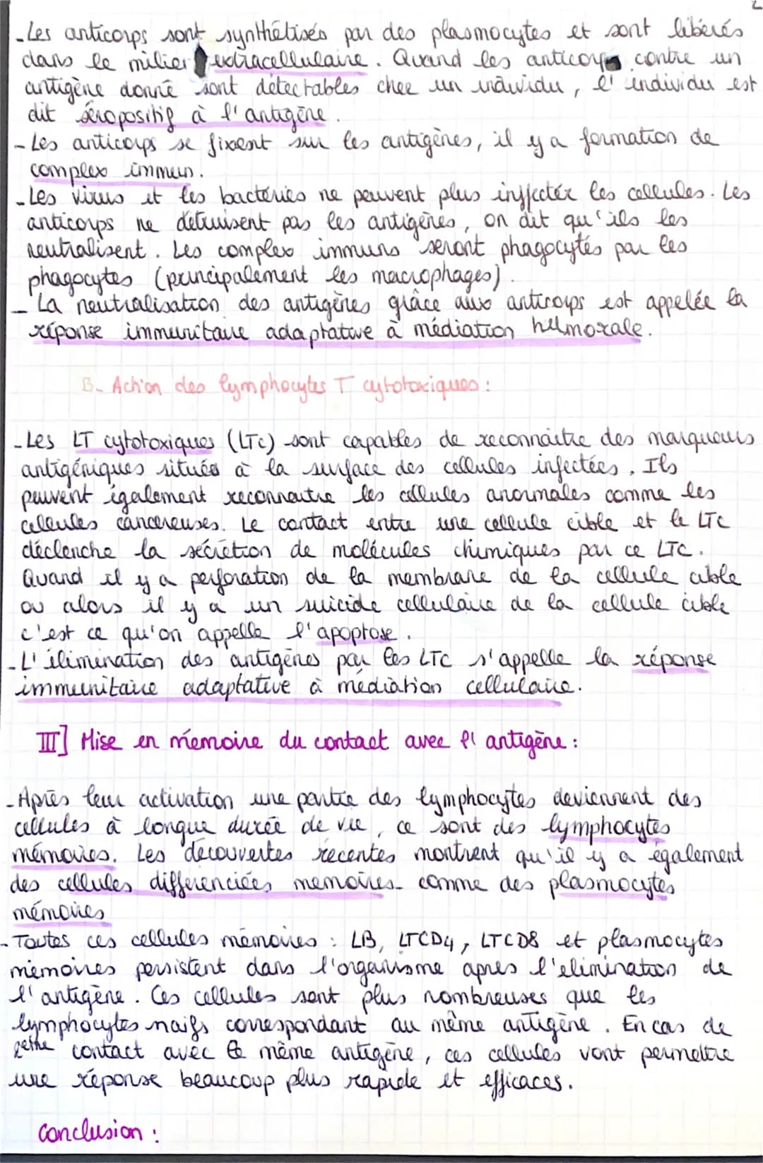 Chapitre : L'immunité adaptative:
Introduction:
-Si la réponse immunitaiice innée n'est pas suffisante pour eliminer
I''antigène. La réponse