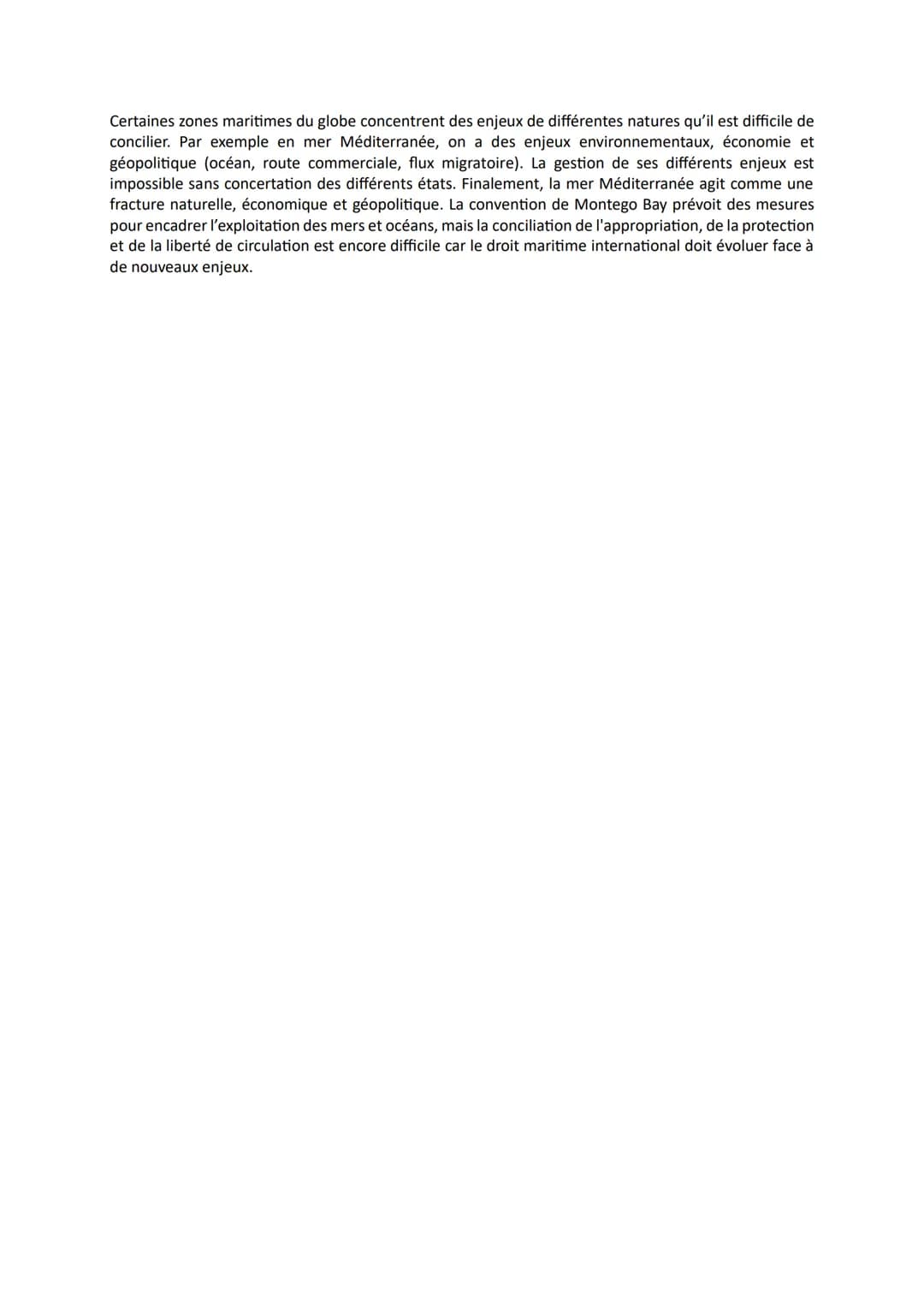Thème 2: Mers et océans au cœeur de la mondialisation
Chapitre 2 : Mers et océans entre appropriation, protection et liberté de circulation
