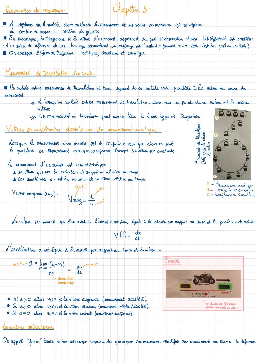 Les mouvements et forces en Physique-Chimie pour les élèves de seconde