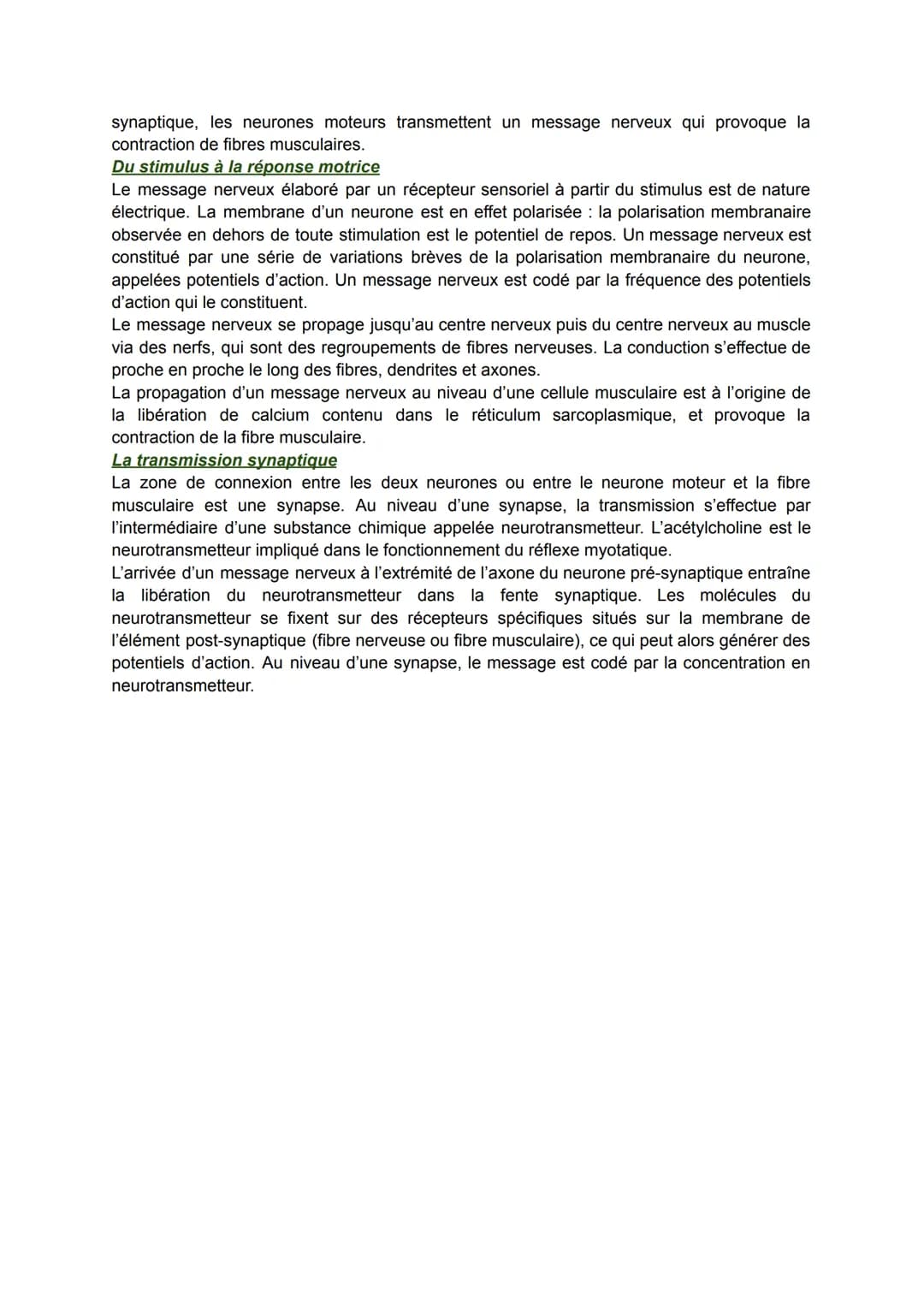 1. Des mouvements réflexes
LES RÉFLEXES:
Beaucoup de comportements sont des réactions qui répondent à une stimulation : maintien
de l'équili