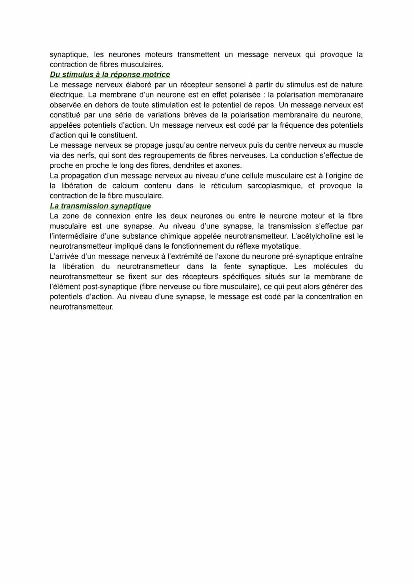 1. Des mouvements réflexes
LES RÉFLEXES:
Beaucoup de comportements sont des réactions qui répondent à une stimulation : maintien
de l'équili