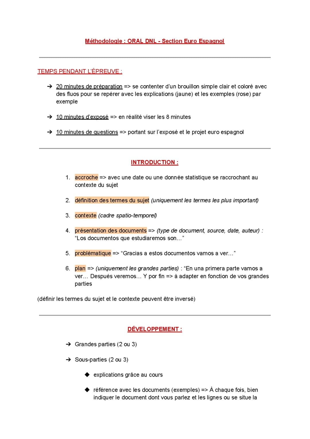 Oral DNL 2024: Exemple et Révision pour Bac et Collège