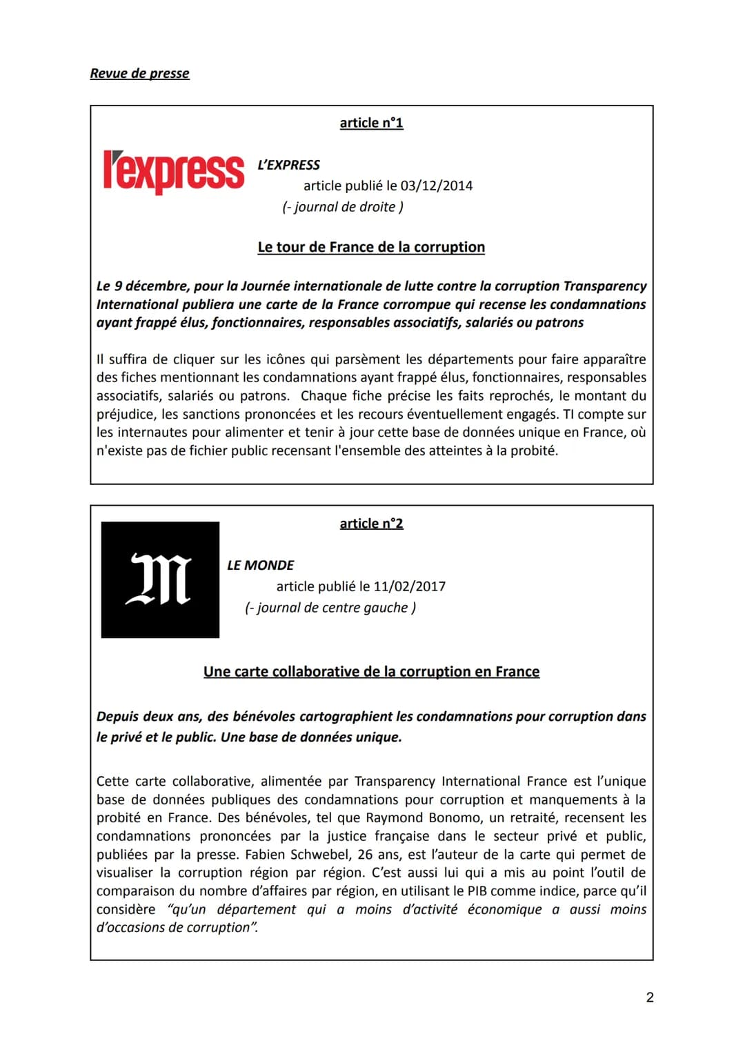 projet n°2 d'EMC pour le 02 mars 2022
Peut-on mesurer la corruption en France ?
DYG
CORRIPTION
CORRUPTION
CORRUPTION
impuescam rait rights r