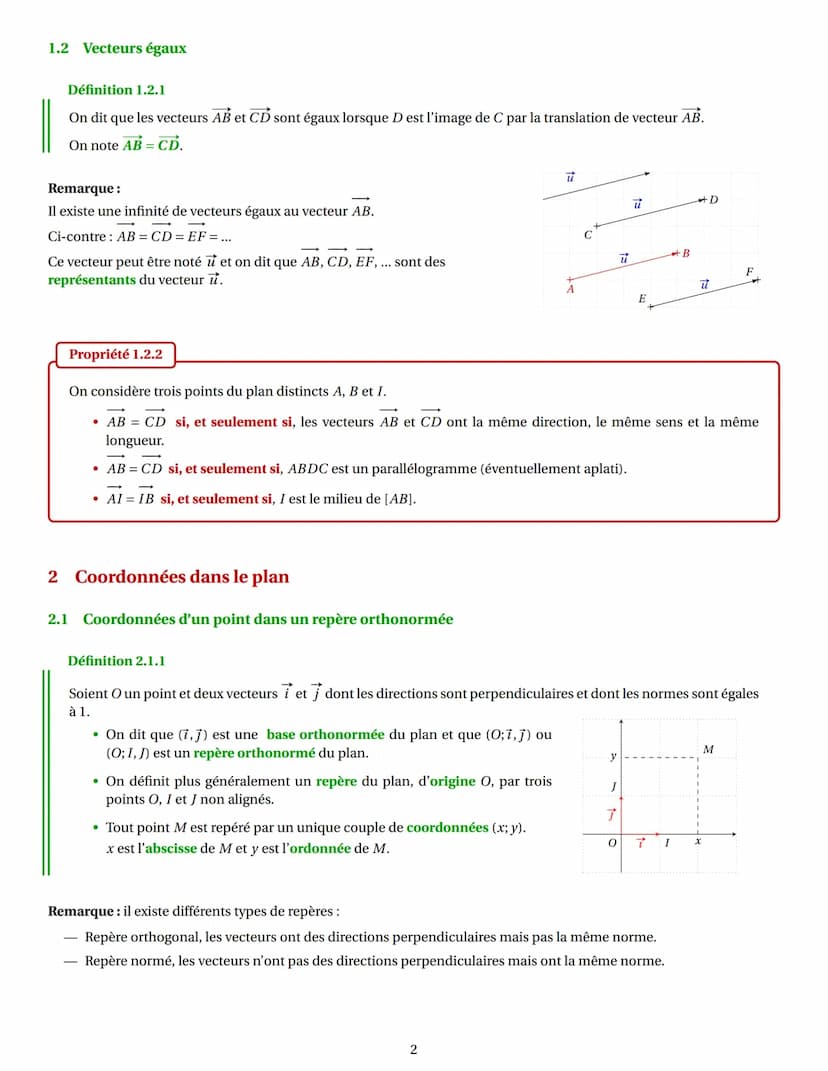 1 Notion de vecteur
1.1 Translation et vecteur.
CHAPITRE 4: LES VECTEURS (PARTIE 1)
Seconde, 2023-2024
Définition 1.1.1
Soient M et M' deux 