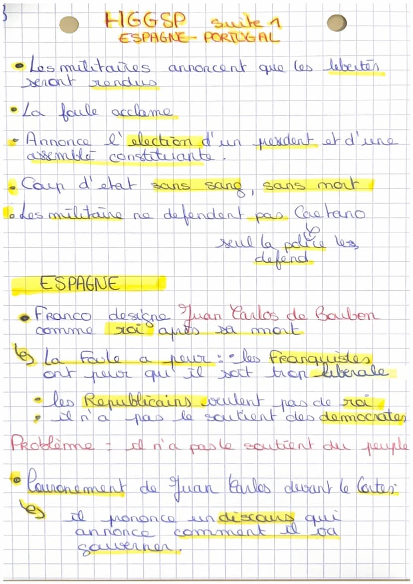 A
40
• H G G S P
4
ESPAGNE - PORTUGAL
D'un regime autoritaire à la democratiê
N-Le contexte
o
Portugal: guerre colonial depuis
4962
O
• Popu