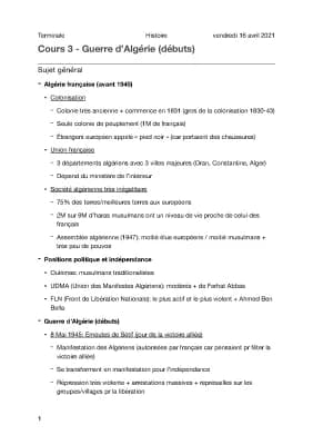 Know Cours 3.2 - Guerre d’Algerie (début) thumbnail
