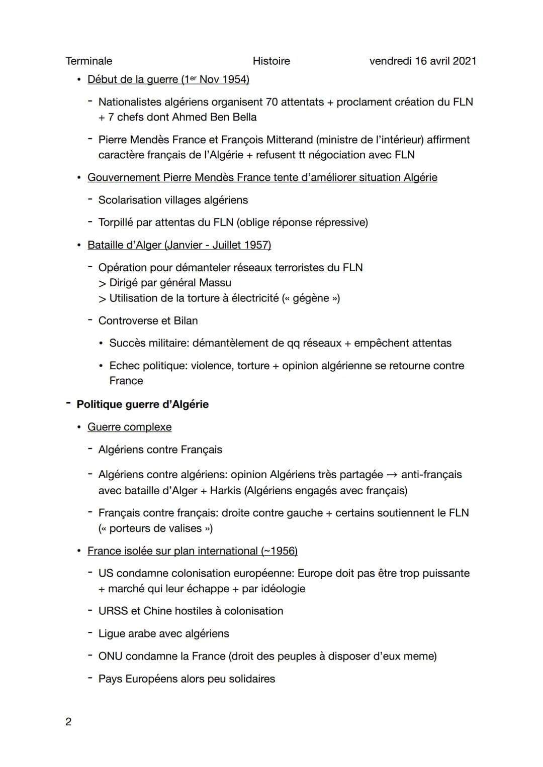Terminale
Cours 3 - Guerre d'Algérie (débuts)
Sujet général
Algérie française (avant 1945)
1
●
●
●
Histoire
●
vendredi 16 avril 2021
Colonis