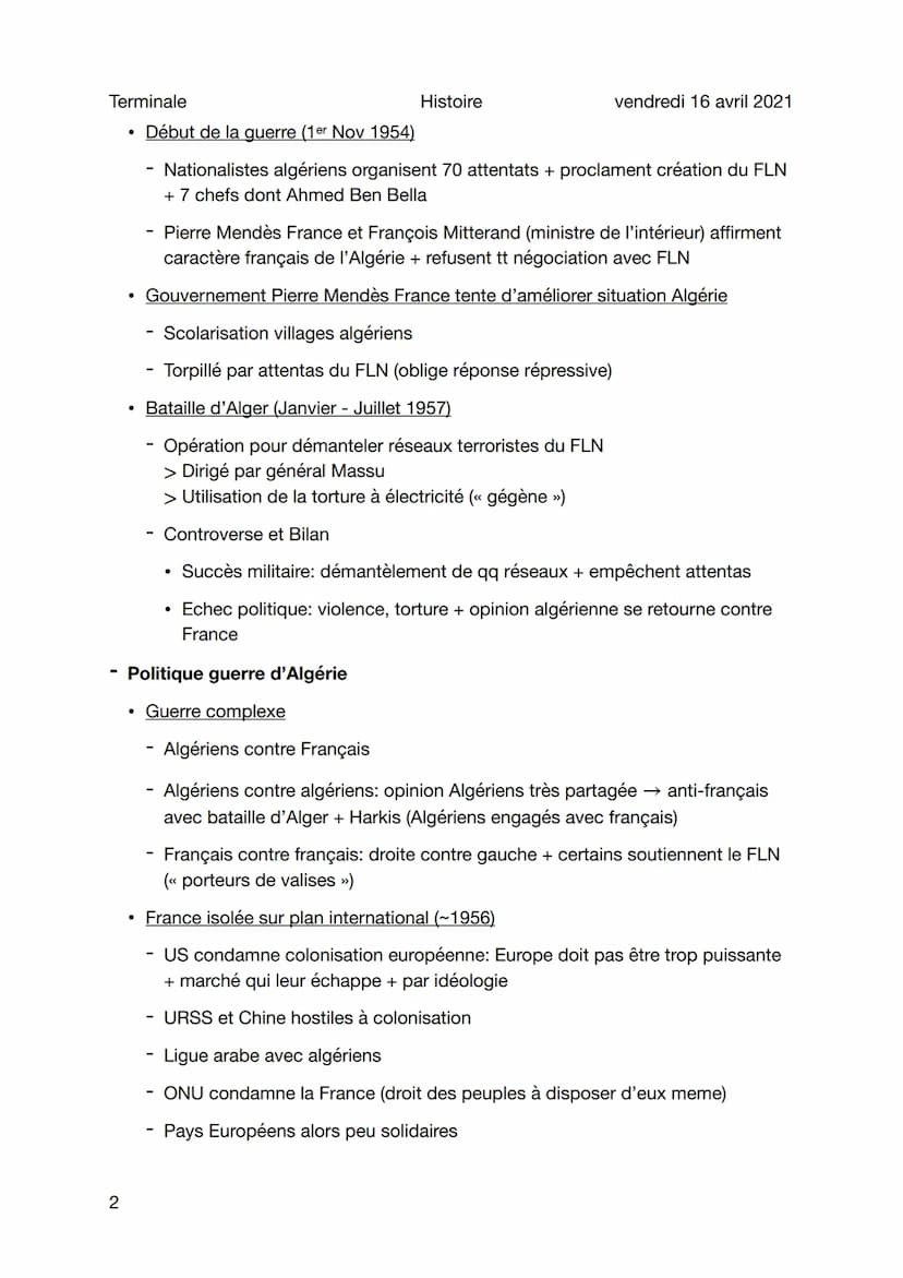 Terminale
Cours 3 - Guerre d'Algérie (débuts)
Sujet général
Algérie française (avant 1945)
1
●
●
●
Histoire
●
vendredi 16 avril 2021
Colonis