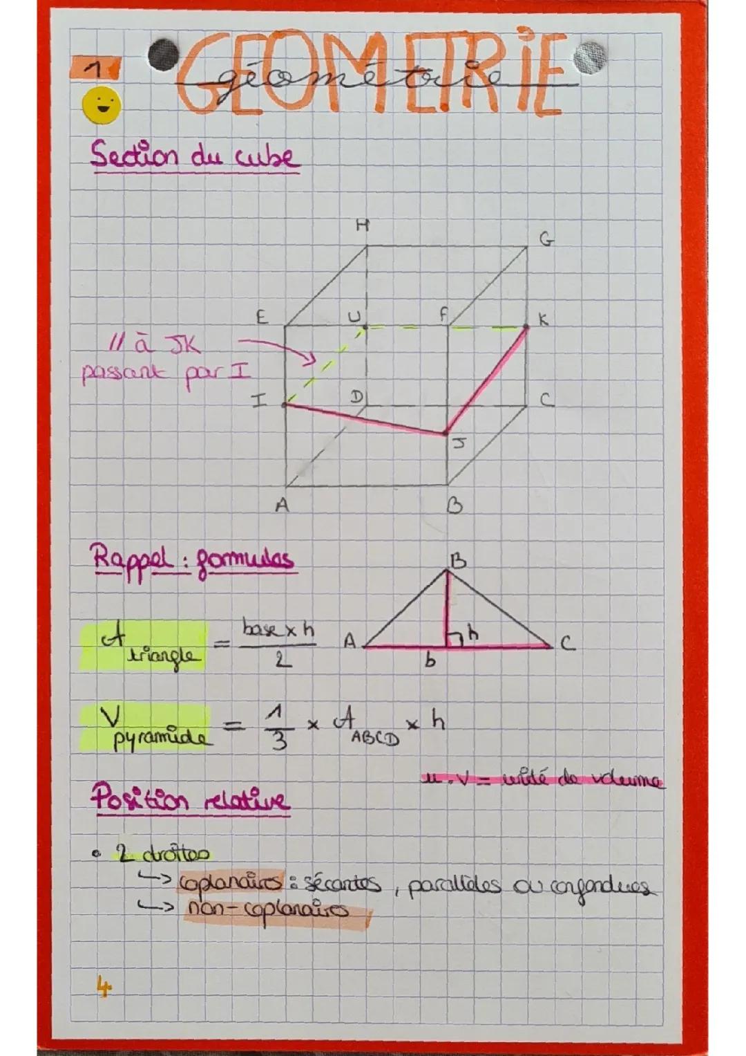 BAC MATHS- La géométrie 