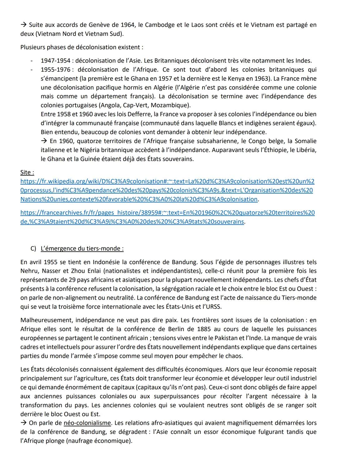 THÈME 2: LA MULTIPLICATION DES ACTEURS INTERNATIONAUX DANS UN MONDE BIPOLAIRE (1945-1970)
COURS 1: La fin de la Seconde Guerre mondiale et l