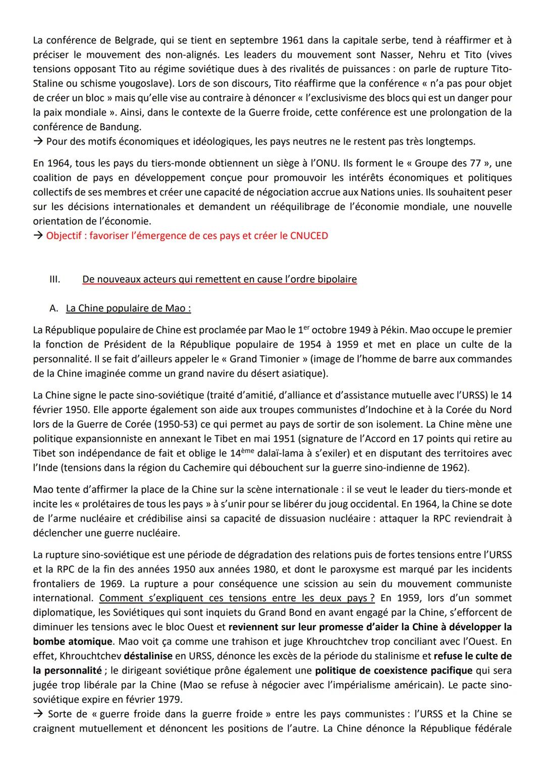 THÈME 2: LA MULTIPLICATION DES ACTEURS INTERNATIONAUX DANS UN MONDE BIPOLAIRE (1945-1970)
COURS 1: La fin de la Seconde Guerre mondiale et l