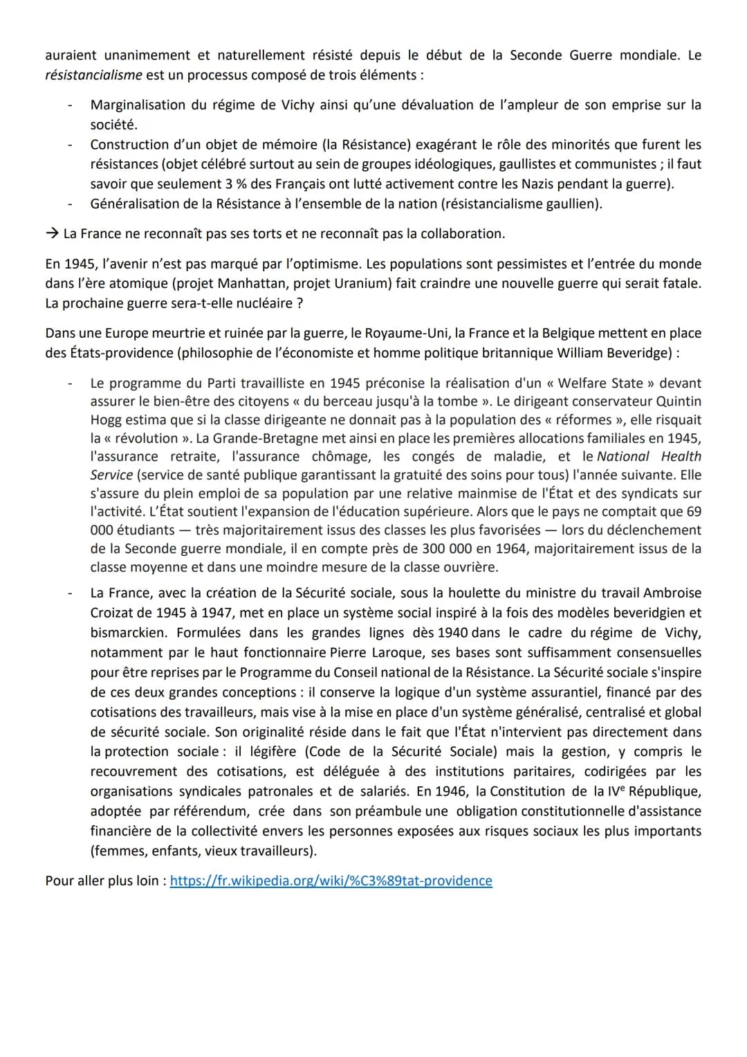 THÈME 2: LA MULTIPLICATION DES ACTEURS INTERNATIONAUX DANS UN MONDE BIPOLAIRE (1945-1970)
COURS 1: La fin de la Seconde Guerre mondiale et l