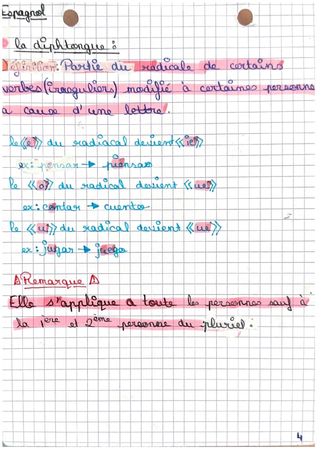 Espagnol
le premier groupe :
tornimaision
Les verbes
verbe· exemple: PASAR
yo
paso
pasas
él/ella pasa
nosotros (as) passamos
varoties (as) p