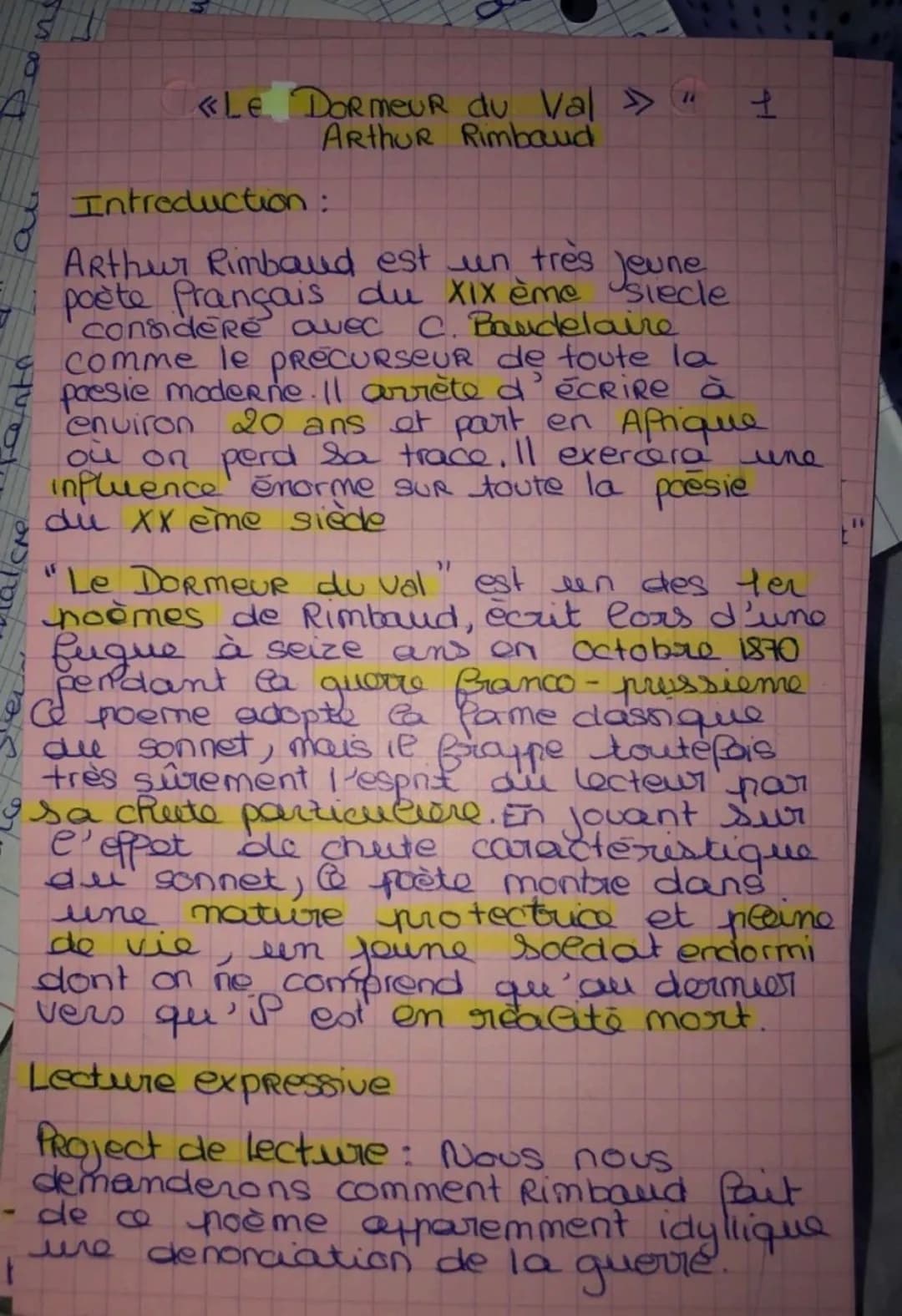 Dans
cento
«Le DoR meuR du Val
Arthur Rimbaud
Introduction:
+
Jeune
Arthur Rimbaud est un très
poète Prançais du XIX ème siecle
considere av