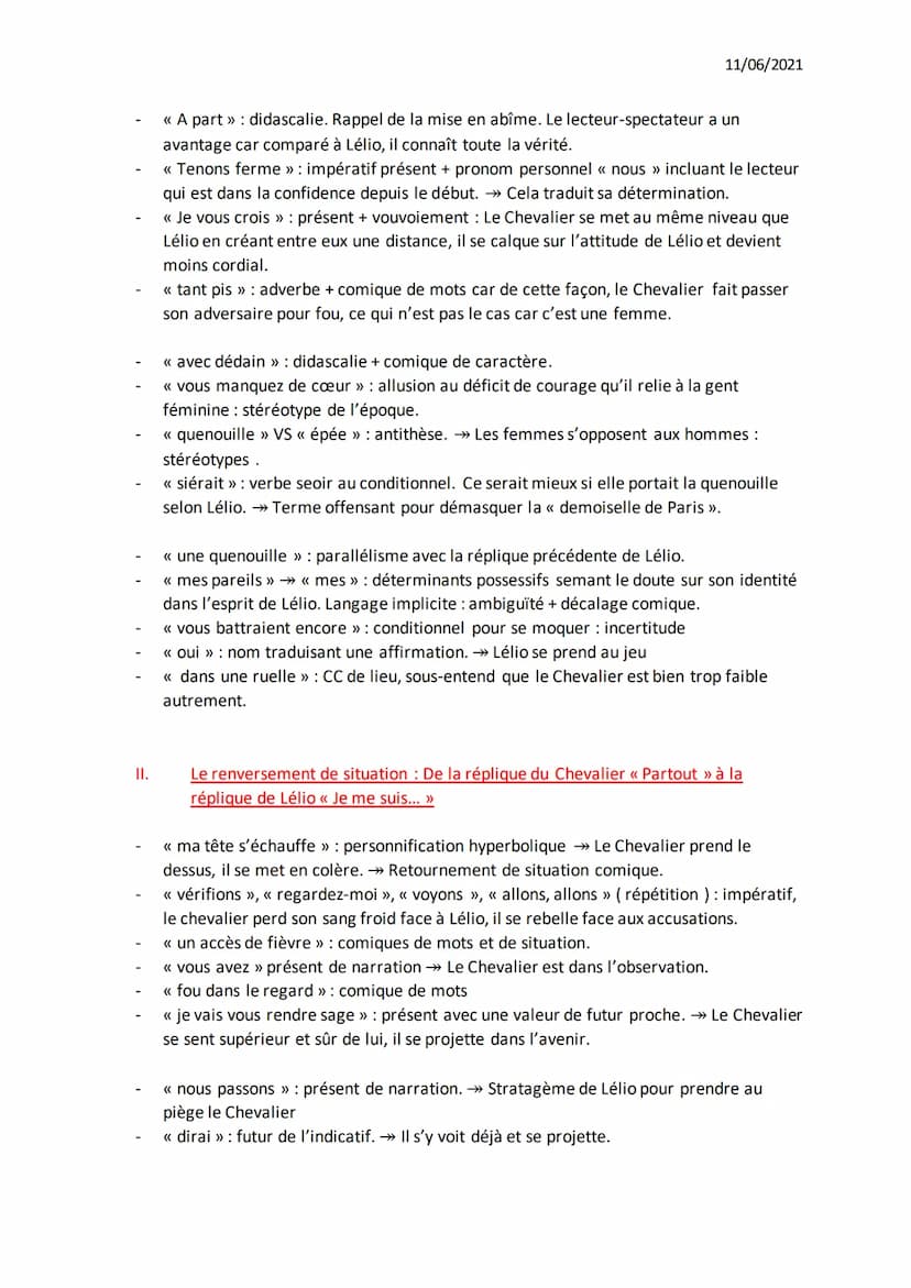 ●
Introduction :
Marivaux s'est illustré au théâtre dans le genre de la comédie. Il s'y livre à une fine
analyse de la nature humaine et du 